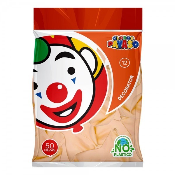 GLOBOS DECORATOR 12 BOLSA C50 PZAS BEIGE